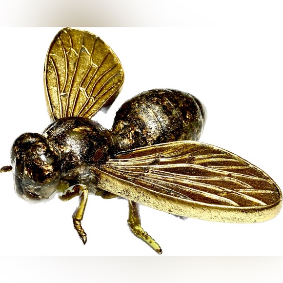 Figure resin bee / fly in gold color - Picture 1 of 8